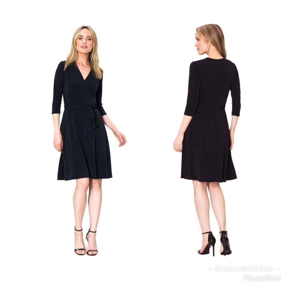 Leota Perfect Navy Wrap Dress Size 3X